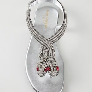 Saint Lauren Jeweled Sandals size 36